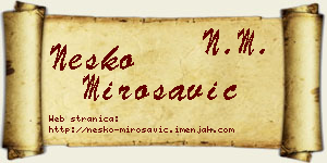 Neško Mirosavić vizit kartica